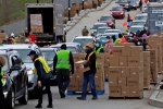 food bank, food bank, food bank drive through in la and pennsylvania overrun by hundreds of unemployed americans, Food bank food bank, food bank, food bank drive through in la and pennsylvania overrun by hundreds of unemployed americans, Food bank