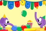google penguin doodle, google penguin doodle, google doodle marks new year s eve with a pair of cute elephants, Parrot