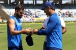 national defence fund, ms dhoni presented caps, india vs australia team india wear army caps as a mark of respect, Army caps