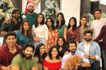 Mega heroes Christmas click, Ram Charan, mega heroes bond over christmas party, Mega family