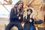 Shah Rukh Khan son, shahrukh khan movies, shah rukh khan and his son abram trolled for sporting native american war bonnets, Trifle