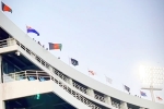Champions Trophy 2025 Curtain Raiser event, Champions Trophy 2025 Curtain Raiser, champions trophy curtain raiser in lahore indian flag missing, Pcb