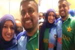 Indian and pakistani couple, Indian-Pakistani Couple, ind vs pak icc world cup 2019 indian pakistani couple spotted wearing half and half indo pak jerseys, Vsp