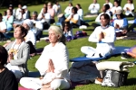 yoga celebrations across the world, yoga celebrations across the world, yoga day celebrations begin across the globe, International yoga day
