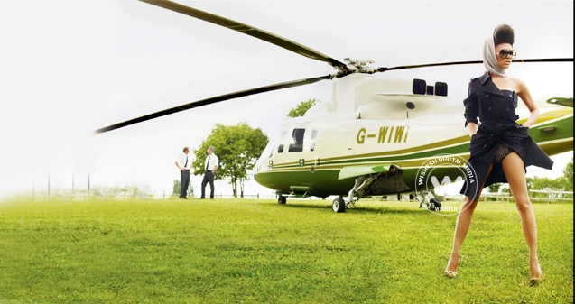 Victoria catches a helicopter to son's school},{Victoria catches a helicopter to son's school